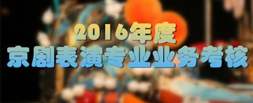 人和女人操鸡网站国家京剧院2016年度京剧表演专业业务考...